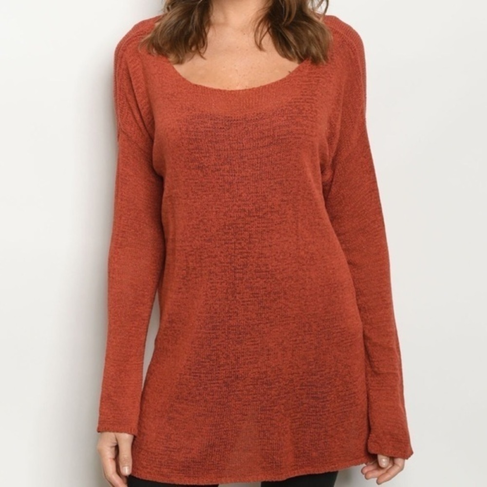 🆕Brick sweater, long sleeve, scoop neck